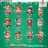 Adornos Navideños Colgantes de Gato de Madera Planos 2D de 12 Piezas con Chaqueta de Gato Atigrado y Decoraciones de Patrón de Gato Tricolor