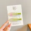 Pin de Flequillo Lateral de Gama Alta Estilo Coreano con un Corazón Femenino, Pinza de Pato de Color Contrastante, Pasador Dopamina Lindo, Pinza para el Cabello Exquisita