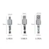 Varilla de conexión adaptador de ángulo de 360 grados 1/4 3/8 llave eléctrica mango hexagonal a cabeza cuadrada conversión varilla de conexión para dado