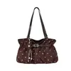 Bolso de mano, bolso de hombro, bolso de axila para mujer, moda nueva, gran capacidad, plisado relajado, lunares, 2026, fresco y elegante
