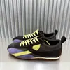 Estação Europeia Sapatos de Argan Femininos 2026 Estilo Verão Versátil Bico Redondo Fundo Plano Casual Transporte Sapatos de Argan Femininos Color Blocking Tênis de Treino Alemão