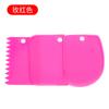 Raspador de plástico PP de color de tres piezas, utensilios para hornear, raspador de crema para pastel, cuchillo de corte multifunción para uso doméstico