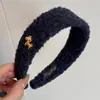 Diadema de Felpa para Lavado Facial de Otoño e Invierno para Mujer, Diadema de Ala Ancha de Gama Alta para Uso Diario, Diadema Roja para la Parte Superior Alta del Cráneo