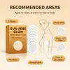 Parches transfronterizos de microagujas para bronceado sin sol 7 piezas, parches de bronceado fáciles de usar para una aplicación de color uniforme sin manchar la ropa, ideales para el cuidado del bronceado en vacaciones