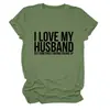 AMO A MI ESPOSO PERO Amazon wish sitio independiente playera casual simple de mujer cuello redondo manga corta
