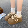 Suela gruesa Velcro Piel Algodón Zapatos Lazo Invierno Cómodos 2026 Felpa Zapatos Birken Mujer Engrosados Estilo nuevo Aumenta la altura