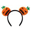 Acessórios de Cabelo de Halloween Tecido Feminino Estilo Escuro Aro de Cabelo Personalizado Grampo de Cabelo Engraçado para Festa Adereços Tiara Fofa de Abóbora