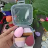 Brocha para base de maquillaje brocha de maquillaje adecuada para colorete facial brocha para base mezcla líquida crema Polvo impecable con tapa protectora