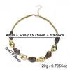 Collar de ámbar irregular retro Maillard con cuentas de color de nicho, largo en forma de Y, gargantilla, accesorios para mujer, venta al por mayor