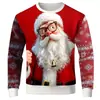 Sudadera de Papá Noel más vendida de Amazon, con un divertido diseño navideño, tejido grueso, cuello redondo y estampado 3D, perfecta para la temporada navideña