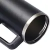 Taza Térmica de Viaje Aislada de 40 oz con Asa y Popote, Taza de Acero Inoxidable de Doble Pared al Vacío, Mantiene la Bebida Fría y Caliente, Termo para Café de Viaje