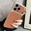 Ventana Grande Textura de Cuero Simple Aplicable para Funda de Teléfono iPhone 17promax Apple 16 Transfronteriza Anticaídas Protectora 15
