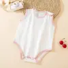 Mameluco Romper de Algodón Puro Clase A para Bebés Niños y Niñas de 0 a 9 Meses, Estilo Delgado de Manga Corta para Primavera y Verano