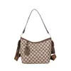Bolsa de Ombro Feminina Novo Estilo Comércio Exterior Moda Retro Estampada Elegante Bolsa Transversal Grande Capacidade Versátil Portátil Bolsa Tote