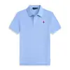 Camiseta de Manga Corta para Hombre Transfronteriza Talla Europea Rl Bordada Camisa Polo para Hombre Solapa Logo de Pony Top Camisa Polo