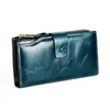 Cartera de Cuero Transfronteriza 2023 Nueva Larga de Piel de Vaca Multi-tarjeta Gran Capacidad Clutch Multifunción Bolsa para Tarjetas