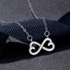 Nuevo collar con colgante de lazo de viajero sencillo de comercio exterior europeo y americano con 8 caracteres de amor y caja de tarjeta para dama