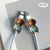 Protetor de Cabo de Carregamento para Celular Plano 2D, Moletom com Estampa Autêntica de Cachorro Fofo, Anti-Quebra