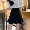 Vestido Negro Plisado Adelgazante de Verano 2026, Falda Paraguas Anti-Exposición, Falda Corta Estudiante Botón, Falda de Línea A de Cintura Alta Talla Grande