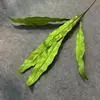 Hojas de Nido de Pájaro Artificiales, Hojas Verdes para Bodas en Stock, Venta al por Mayor desde el Fabricante, Hojas Verdes para Arreglos Florales, Decoración de Pared de Flores