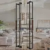 Manija de Puerta de Vidrio de Alta Gama, Manija de Puerta de Madera Maciza tipo Caja de Hotel, Manija de Puerta Moderna de Lujo Ligero con Marco, Manija de Madera Maciza