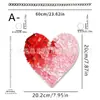 Dia dos Namorados Rosa Coração Formato Rosa Acrílico 2D Porta/Janela Jardim Pendurado Enfeites Decorações de Feriado Adereços