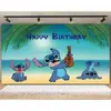 Estilo Hawaiano Stitch Stitch Dibujo Animado Fiesta de Revelación de Género Fondo de Foto de Cumpleaños Accesorios