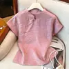 Blusa de Seda de Mora Estilo Chino, Camisa Jacquard de Seda con Solapa Oblicua, Cheongsam Mejorado de Manga Corta Veraniego, Nueva Camisa para Mujer Estilo Chino