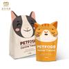 Design criativo da fábrica saco de embalagem de alimentos para animais de estimação, saco de comida para cães, gato ração borda selo zíper auto-selante folha de alumínio saco plástico