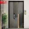 Fornecido Diretamente pelo Fabricante, Portas de Alumínio Fundido Finamente Esculpidas, Portas Duplas, Portas de Segurança de Entrada, Portas Duplas de Alumínio Fundido para Vilas, Portas Antifurto, Classe A