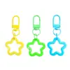 Nuevo llavero de pentagrama hueco de colores, accesorios de hebilla de puerta giratoria, materiales para accesorios de joyería hechos a mano DIY al por mayor