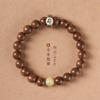 Pulsera Artística Retro de Sándalo Verde Natural/Sándalo de Seda Dorada con Buda para Hombres y Mujeres, Pulsera Sencilla y Elegante para Parejas