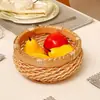 Cesto de roupa suja de imitação de Rattan, cesto de armazenamento de roupas sujas de Rattan trançado, cesto de roupa suja doméstico, cesto de armazenamento de toalhas de hotel, cesto de roupa suja à prova d'água