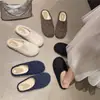 Zapatos Peludos Retro Punta Cerrada Medias Zapatillas Suela Gruesa 2026 Otoño Nuevas Zapatillas Slip-on para Mujer Uso Exterior Zapatos Birkenstock