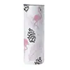 Copo Rígido 20 oz Estampa Folha Flamingo Leopardo Rosa Copo d'Água Item Personalizado Tendência Lote Transfronteiriço