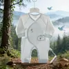 26 Romper de Mariposa Delgado de un Solo Lado de Verano para Bebé Mono de Algodón de Dibujos Animados con Velcro Talla 52-59