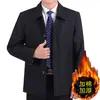 Ropa para Hombres de Mediana Edad Primavera y Otoño Casual de Negocios Abrigo Otoño e Invierno Ropa de Papá Chaqueta para Hombre Holgada Solapa Superior
