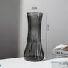 Jarrón de cristal en forma de cono, estilo ins nórdico, jarrón transparente grande y simple para bambú hidropónico, decoración de arreglo floral de escritorio y sala de estar
