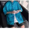 Verão Ins Design Sense Impresso Camisa de manga curta Moda Masculina Estilo Coreano Na moda plus size Camisa de meia manga solta Roupas