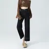 Calça Jeans Reta Feminina 2025 Verão Tendência Versátil Nova Cintura Alta Slim Petite Cropped Baguette Cigarette
