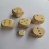 En stock al por mayor 2.5CM3CM dados de seis caras de madera redondeados sin barnizar grabado láser puntos 1-6 gran ayuda didáctica