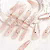 30 Peças de Novas Unhas Gato Olho Gota D'água Unhas Usáveis Nova Linda Menina Unhas Postiças Removíveis