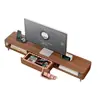 Estante elevador de monitor de madera maciza simple, soporte para portátil, estante de almacenamiento para elevar la pantalla del ordenador de escritorio de oficina