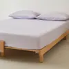 Juego de Sábanas Ajustables de Algodón Puro de Fibra Larga, Funda de Colcha Cepillada, Sábanas para Cama Tatami, Nuevo Juego de Tres Piezas 2025