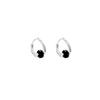 Pendientes de Zirconia Negra 2025 Nuevos de Moda Personalizados de Presión para Mujer con Diseño Único Estilo Geométrico Hueco