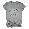 CUARTO GRADO Amazon Wish sitio independiente moda casual camiseta de mujer cuello redondo manga corta para comercio exterior