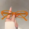 Óculos Oval Personalizados Estilo Coreano Fresco Estilo Universitário Anti-Luz Azul, Simples e Versáteis, Sem Grau, Óculos Neutros para Homens e Mulheres
