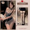 Lencería Sexy, Cheongsam Antiguo de Terciopelo, Lencería Sexy, Borlas, Estampado Sexy de Peonías, Tentación de Pura Pasión, Falda ceñida a la cadera para mujer