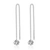 Versión coreana del arete largo colgante coreano borla diamante piedra diamante arete largo moda simple línea de oreja fabricantes mayoreo