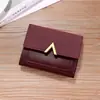 [Item Quente Transfronteiriço] Nova Carteira com 70% de Desconto para Mulheres, Carteira Curta, Carteira de Couro Simples Estilo Ins Girly Porta-Cartões